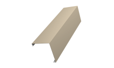 Декоративная накладка на столб универсальная угловая 62х55 для забора жалюзи 0,5 Satin RAL 1015 светлая слоновая кость (2м)