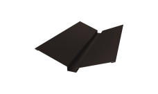 Планка ендовы верхней 115х30х115 Grand Line 0,45 ПЭ двухсторонний с пленкой RR 32 темно-коричневый (3м)