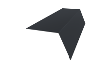 Планка карнизная широкая 100х85 0,5 Satin Matt TX RAL 7024 мокрый асфальт (3м)