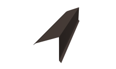 Планка конька односкатной кровли Grand Line 160x160 0,5 Atlas X с пленкой RR 32 темно-коричневый (2м)