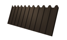 Профнастил С8A v01 фигурный Grand Line 0,45 PE-Double с пленкой RR 32 темно-коричневый