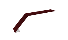 Планка карнизная для мягкой кровли 100х60 Grand Line 0,45 Drap RAL 3005 красное вино (2м)