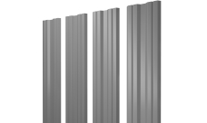 Штакетник Твин с прямым резом Grand Line 0,45 Драп RAL 7004 сигнальный серый