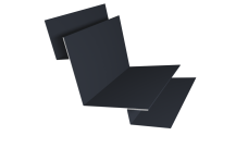 Угол внутренний сложный 90 градусов Grand Line 0,5 Rooftop Бархат RAL 7024 мокрый асфальт (2м)