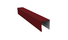 Планка боковая для забора из сайдинга (Блок-хаус new) 0,7 PE RAL 3005 красное вино (2,06м)