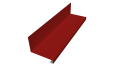 Планка примыкание нижнее к трубе фальц 0,45 PE с пленкой RAL 3011 коричнево-красный (2м)