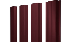 Штакетник П-образный A с прямым резом Grand Line 0,45 ПЭ двухсторонний RAL 3005 красное вино