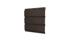 Софит металлический Grand Line полная перфорация 0,5 Velur X с пленкой RR 32 темно-коричневый