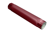 Труба круглая соединительная Grand Line PE 90 мм 1 м RAL 3005 красное вино