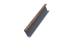 Декоративная накладка на столб универсальная 62х55 для забора жалюзи 0,45 Print Premium Almond Wood Fresh (2м)