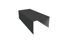 Крышка для забора из сайдинга Блок-хаус new Grand Line 0,45 PE RAL 7016 антрацитово-серый (2,5м)