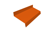 Отлив простой 50 0,45 PE с пленкой RAL 2004 оранжевый (2м)