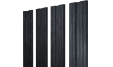 Штакетник Твин с прямым резом Grand Line 0,45 Принт Премиум Серое дерево TwinColor