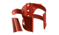 Кронштейн трубы на дерево GL PU 90 мм RAL 8004 терракота