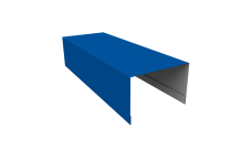 Крышка для забора из сайдинга Квадро Брус, Корабельная Доска, ЭкоБрус new Grand Line 0,7 PE RAL 5005 сигнальный синий (2,5м)