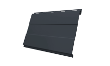 Софит металлический Вертикаль 0,2 prof Grand Line 0,45 PE-Double с пленкой RAL 7024 мокрый асфальт