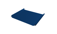 Кликфальц Pro Gofr Grand Line 0,45 PE с пленкой на замках RAL 5005 сигнальный синий