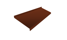 Отлив простой 250 0,45 PE с пленкой RAL 3009 оксидно-красный (2м)