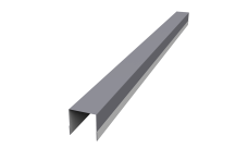 Планка вертикальная обратная для забора жалюзи Palermo Grand Line 0,7 PE RAL 7004 сигнальный серый (2м)