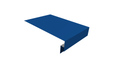 Планка околооконная сложная 300х50х18 (j-фаска) 0,5 Satin с пленкой RAL 5005 сигнальный синий (2м)