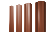 Штакетник М-образный A фигурный Grand Line 0,45 Drap TR RAL 8004 терракота