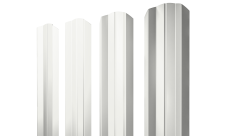 Штакетник М-образный A фигурный Grand Line 0,45 Drap TX RAL 9003 сигнальный белый