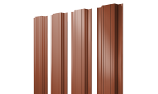 Штакетник Прямоугольный с прямым резом Grand Line 0,45 PE RAL 8004 терракота
