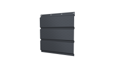 Софит металлический Grand Line полная перфорация 0,5 Rooftop Бархат с пленкой RAL 7024 мокрый асфальт