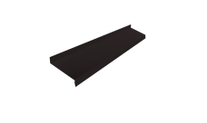 Отлив простой 150 0,5 Satin Matt TX RAL 9005 черный (3м)