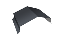 Парапетная крышка угольная 200мм 0,45 Drap TR lite RAL 7024 мокрый асфальт (2,5м)