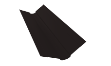 Планка ендовы верхней фигурной 100x100 0,45 Drap TX RAL 9005 черный (3м)