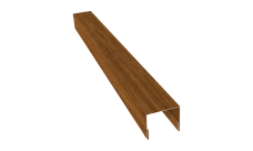 Планка П-образная заборная 24 Grand Line 0,45 Print Elite Golden Wood TwinColor (3м)