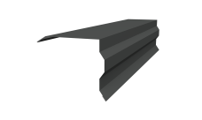 Планка торцевая фигурная 100х85 Grand Line 0,5 Сатин матовый RAL 7016 антрацитово-серый (2м)