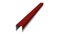 Планка вертикальная обратная для забора жалюзи Palermo 0,7 PE RAL 3011 коричнево-красный (2м)