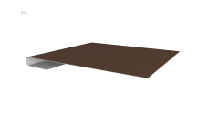 Планка завершающая 0,45 PE с пленкой RAL 8017 шоколад (2м)