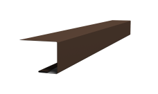 Планка завершающая фальц 0,5 PurPro Matt 275 RAL 8017 шоколад (2м)