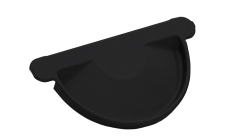 Заглушка торцевая универсальная Grand Line PU матовый 125 мм RAL 9005 черный