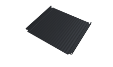 Кликфальц Double Pro Gofr Grand Line 0,5 PurLite Matt с пленкой на замках RAL 7024 мокрый асфальт