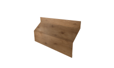 Ламель забора жалюзи Milan Slim стартовая/финишная для калиток и ворот 0,45 Print Premium Pine Wood Fresh