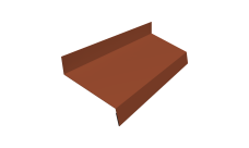 Отлив простой 70 0,45 PE с пленкой RAL 8004 терракота (3м)