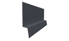 Планка начальная фальц 0,45 Drap-double TX RAL 7024 мокрый асфальт (2м)