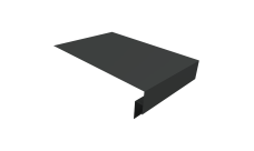 Планка околооконная сложная фальц Grand Line 0,5 Velur X RAL 7016 антрацитово-серый (3м)