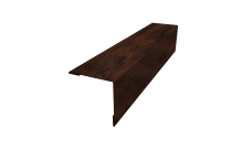 Планка завершающая 50х50 для забора жалюзи Milan Grand Line 0,45 Print Elite Cherry Wood TwinColor (3м)