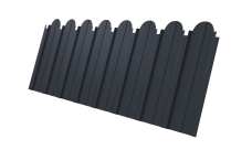 Профнастил C10A фигурный 0,45 PE-Double RAL 7024 мокрый асфальт