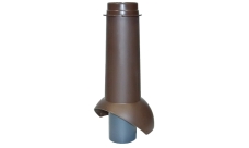 Выход канализации Krovent Pipe-VT 110 изолированный коричневый