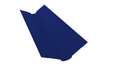 Планка ендовы верхней фигурной 100х100 Grand Line 0,45 PE с пленкой RAL 5002 ультрамариново-синий (2м)