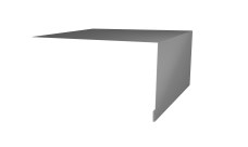 Планка околооконная простая 250х75 0,45 PE с пленкой RAL 9006 бело-алюминиевый (2м)