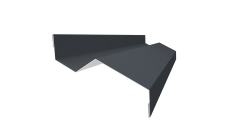 Планка примыкания внакладку 25х17х35х17 Grand Line 0,45 Drap RAL 7024 мокрый асфальт (2м)