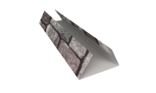 Планка стыковочная составная нижняя Экобрус Grand Line 0,45 Print Elite Fine Stone TwinColor (2м)