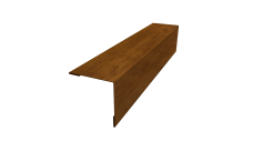 Планка завершающая 50х50 жалюзи Milan 0,45 Print Elite Golden Wood TwinColor (3м)